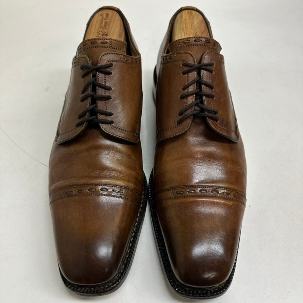 NEW HEELS Calzoleria Harris x Barneys NY Brown Cap Toe Derby EUC Italy 8